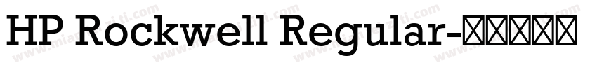 HP Rockwell Regular字体转换